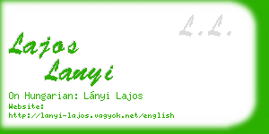 lajos lanyi business card