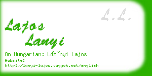 lajos lanyi business card